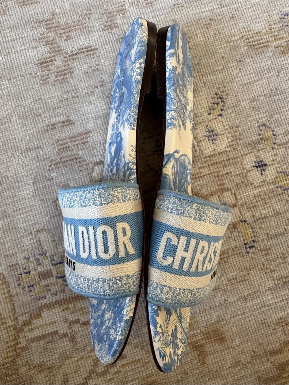 Christian Dior Canvas Printed Slides Size 39 - Picture 5 of 10